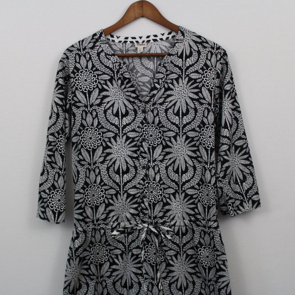 Hatley Black & White Drawstring Dress - Picture 2 of 16